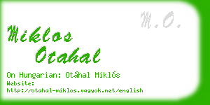 miklos otahal business card